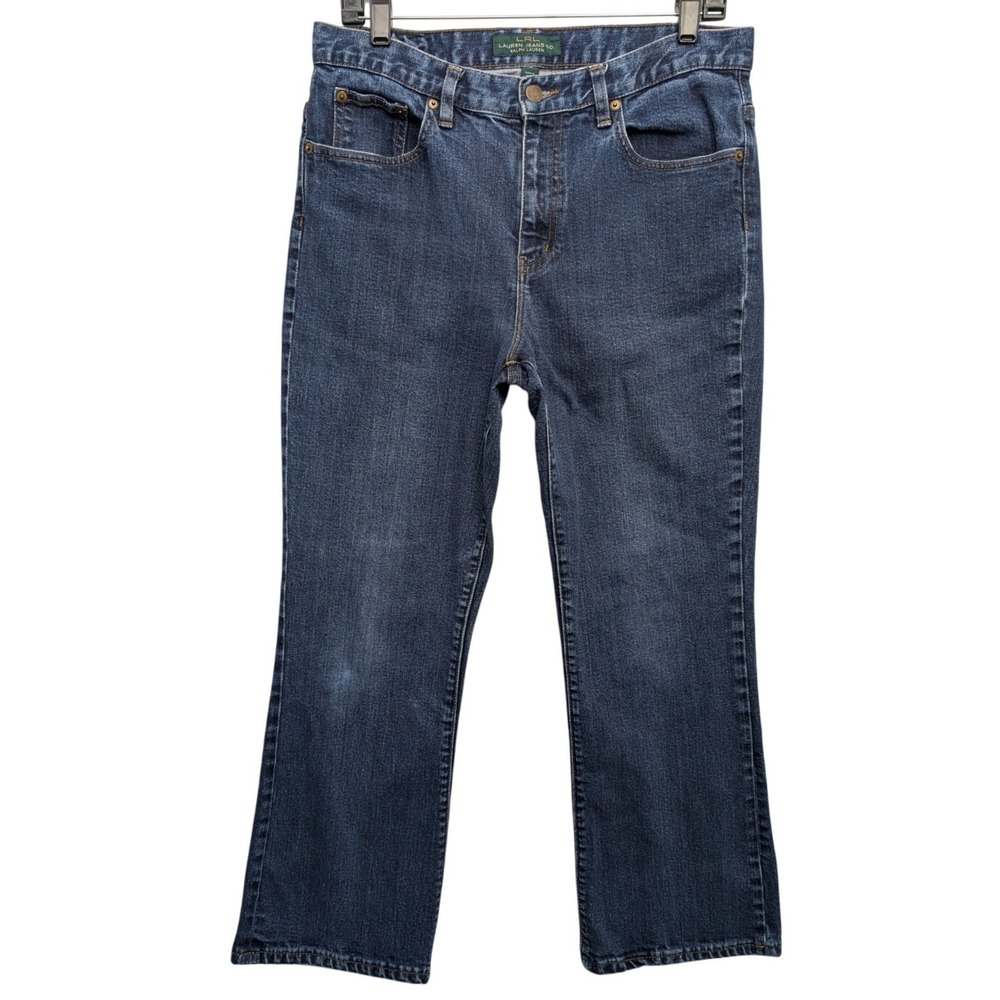 Lauren Ralph Lauren Jeans Women 12 Dark Blue Straight Leg‎ Stretch